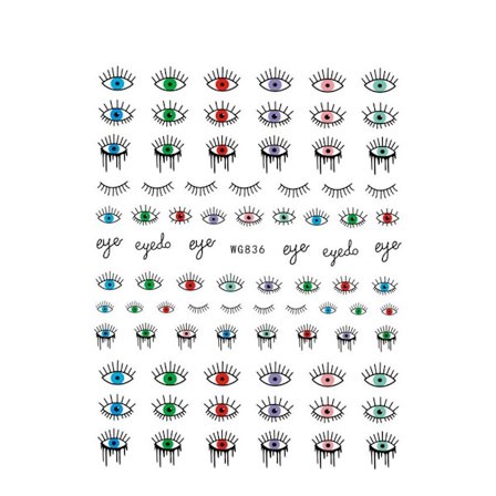 Mordely Evil Eye Nagelklistermärke Självhäftande