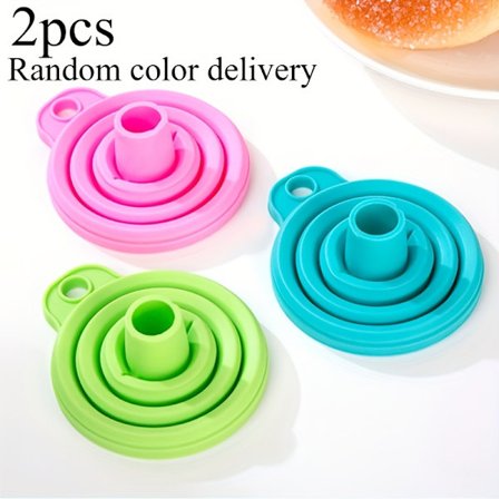 2-pak kraftige sammenklappelige teleskopiske tragte, til bil/motorcykel