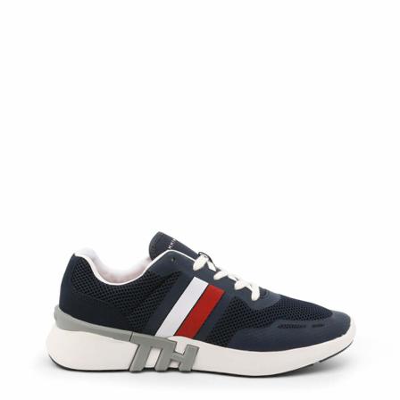 Tommy Hilfiger, Fm 0Fm 02661 Sneakers Blauw, Heren, Maat:42 EU,rubber