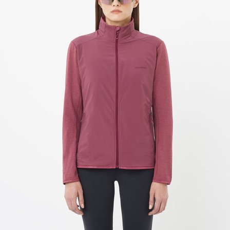 Salomon - Midlayer-Jacke mit durchgehendem Reißverschluss Damen Essential Lightwarm Hybrid - Nocturne