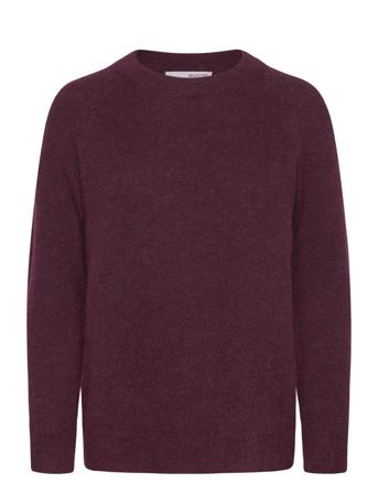 Slflulu Ls Knit O-Neck Noos Tops Knitwear Jumpers Purple Selected Femme