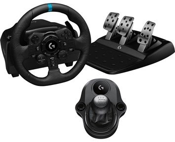 Logitech-G923 SE Racing Wheel and Shifter Combo for PS5, PS4 and PC-Racingratt, pedaler og girspak for PS5, PS4 og PC-Gaming-Ratt