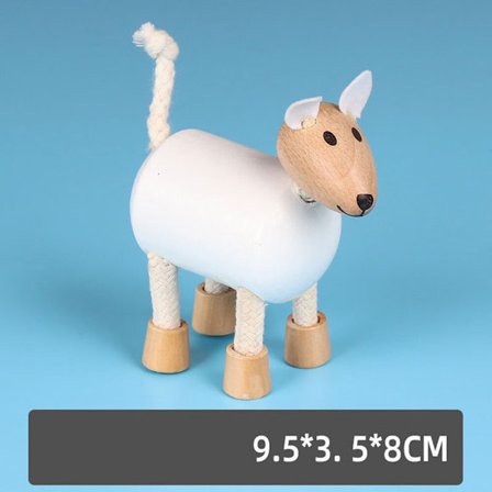 1 stk. (hvid antilope) Trædyr til bondegård - Trædyr