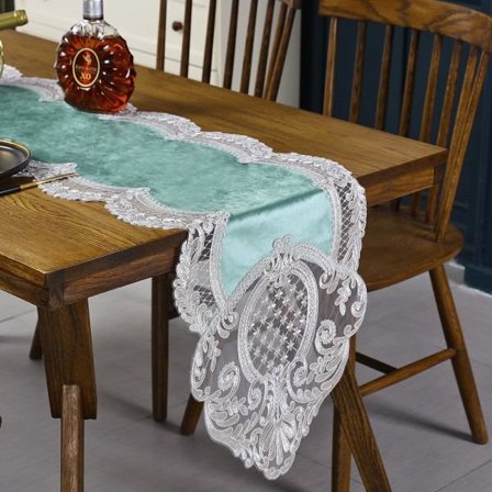 Fleurs velours nappe de table élégante et chic lavable nappe de 40*180cm