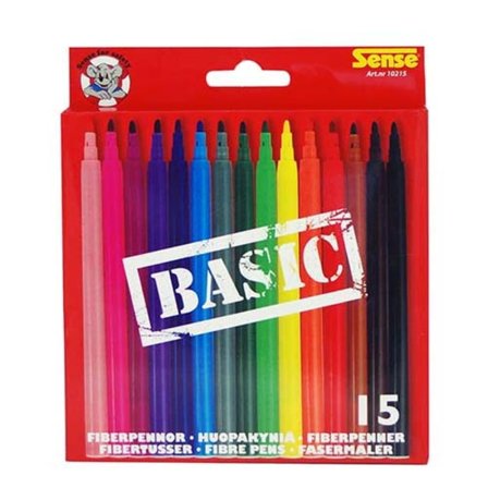 Sense Kuitukärkikynät Basic 15 kpl