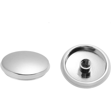 Mu Mianhua 2 stk. håndvaskarmatur trykknap messing poleret krom click clack 38 mm bundprop afløbsprop til badekar