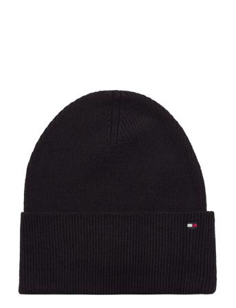 Essential Flag Beanie Accessories Headwear Beanies Svart Tommy Hilfiger
