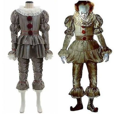Stephen King's It Full Set Halloween Costume Pennywise Clown Suit Joker-1 -a