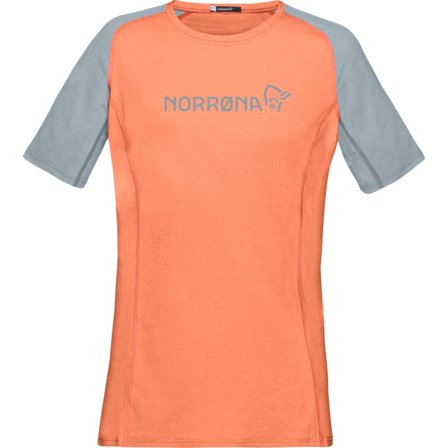 Norrøna Women's Fjørå Equaliser Lightweight T-shirt Women Short sleeved fitness sweater Orange S