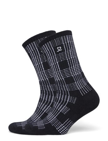 Daily Sports Golf Plaid Socks - Black - 39-42
