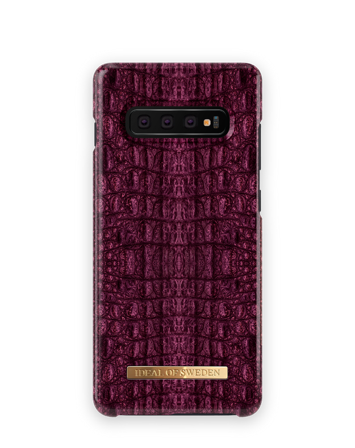 Female deksel, Galaxy S10+ Burgundy Croco, iDeal of Sweden