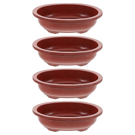 4 stk. fortykkede bonsai-potter Velkomstfuru Landskap Treplantingsbasseng Plantebassenger