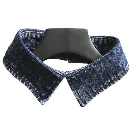1 Stykke Stilig Avtakbar Vaskbar Denim Krage Halv Skjorte Falsk Krage