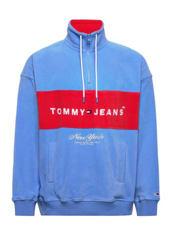 Tjm Archive Polar Mock Neck Sweatshirt Trøje Blå Tommy Jeans