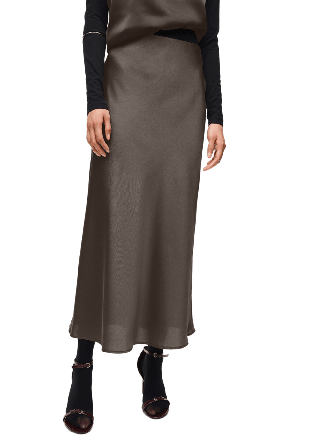 Vila Viellette Hw Midi Skirt Kjolar Dam Beige 34