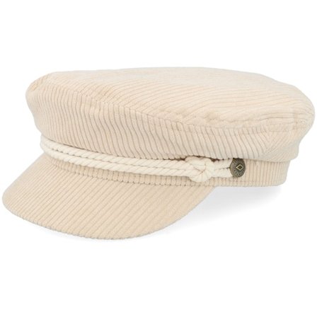 Brixton - Beige vega Kasket - Fiddler Cap Corduroy Macadamia Vega Cap @ Hatstore