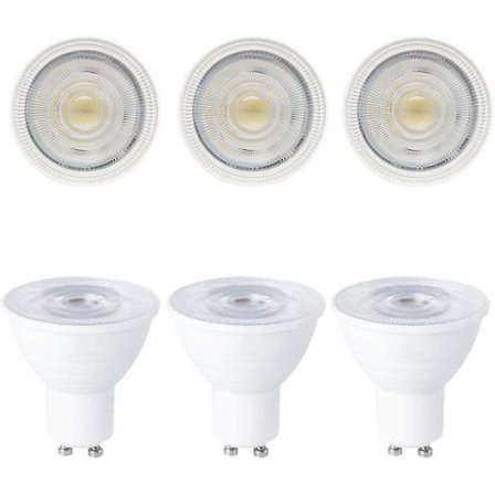 6 kpl GU10 LED-lamppuja, 6 W, 220-240 V, neutraali valkoinen 4000 K, 600 lm