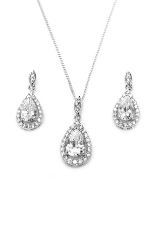 Ivory & Co Belmont Pendant Set Silver Klær