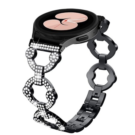 Samsung Galaxy Watch 5 / 5 Pro / (42mm) klockarmband med strassdekor - Svart