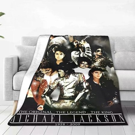 Michaels Jackson Fleece -peitot Kevät/Syksy MJ Laulaja Hengittävä Kevyt Heittopeitto Sänkyyn Sohvalle Matto (LGL)