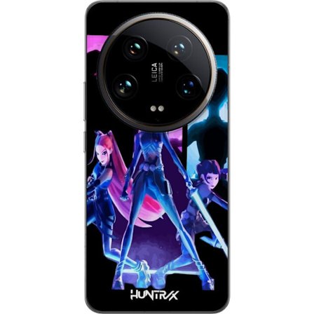 Yhteensopiva Puhelinkuori Xiaomi Xiaomi 14 Ultra Tulevaisuutta ennustava tyttöryhmän kuva, jossa on neonvaloja ja voimakkaita värejä sci-fi-esteet