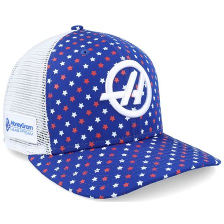 New Era - Motor Blå trucker Keps - Haas F1 24 Austin 9FIFTY Royal/White Trucker @ Hatstore