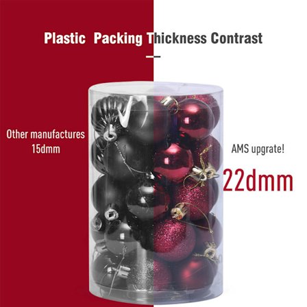 34 Julgranskulor set 4cm Juldekoration boll