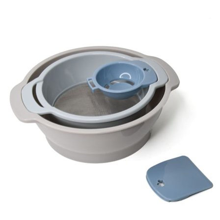 Mjølsikt Bolle Sett Stable Finmasket Sil Med Deigskrape