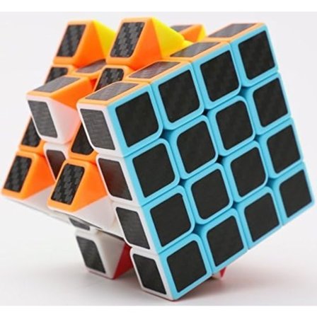 Speed ​​cube 4x4x4, Smooth Magic Carbon sticker Speed ​​cubes, En