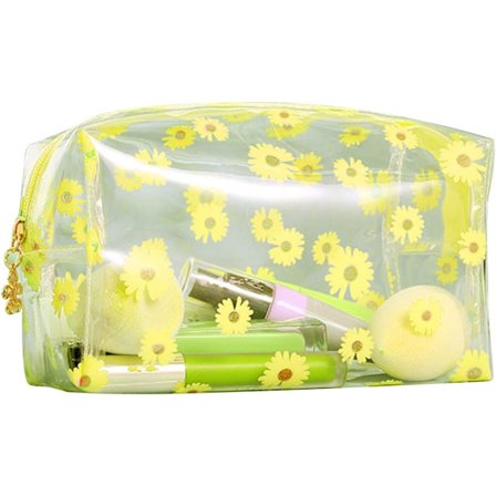 only bag Transparent Penalhus, Stort Gennemsigtigt Penalhus i Plast med Lynlås, Pen, Penalhus, Rejse Kosmetik Makeup Taske Gul