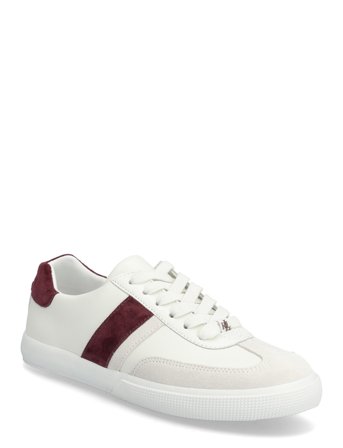 Lauren Ralph Lauren Two-Tone Braylee Leather & Suede Sneaker - White - 40