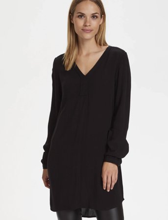 Kaffe Amber V-Neck Tunic - Black - 46
