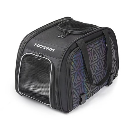 Rockbros 30140028001 kuljetuspyörälaukku kissoille ja koirille - musta