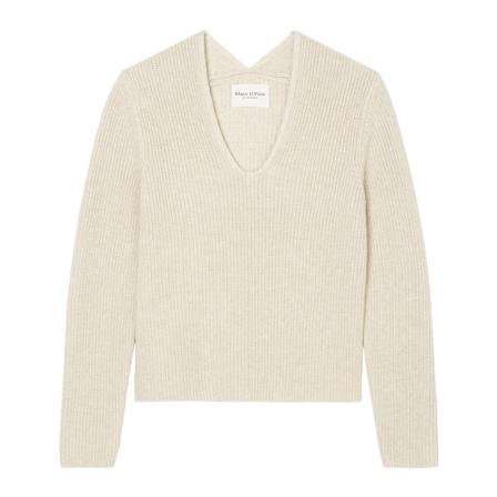 Marc O'Polo Knitted V-neck jumper, relaxed inbo, Dame Striktrøjer