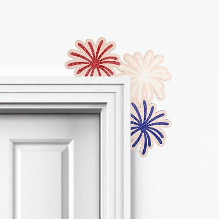 4. heinäkuuta koriste puinen isänmaallinen oven kulmakehys itsenäisyyspäivän oven kehys kyltti punainen valkoinen sininen isänmaallinen oven kyltti 