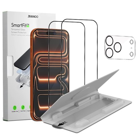 2-PACK iPhone 17 Pro Skærmbeskytter & 1-PACK linsebeskytter - Hærdet Glas | [SmartFit Refill System] - Boblefri