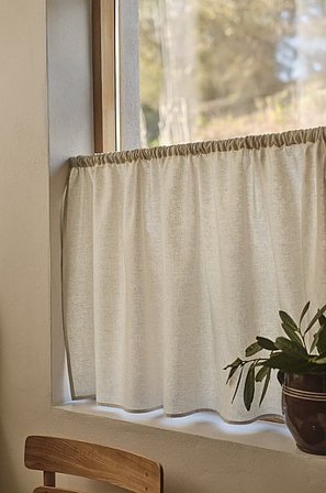 Jotex - Cafégardin Linnemix Linnebeige MILLY - Köp Gardinkappor hos Jotex