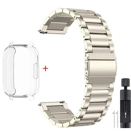 Fodral+Lyxigt metallarmband för Redmi Watch 5 Active TPU Mjukt fodral för Xiaomi Redmi Watch 5 Lite Rostfritt stål Klockarmband Correa