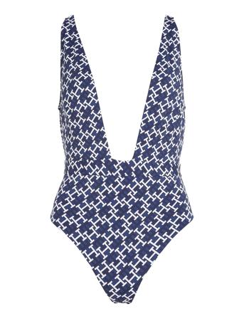 Plunge Piece Print Tommy Hilfiger Navy