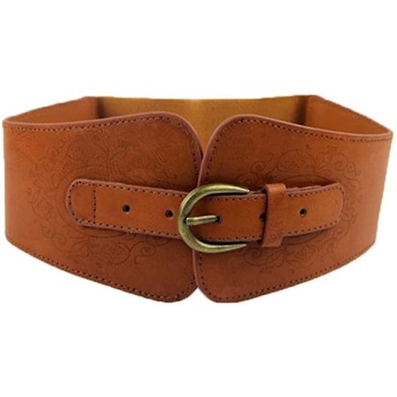 Naisten Vintage Leveä Tekokahvi Nahka Elastinen Venyvä Korsetti Vyö Naisille Muodikkaat Vyöt Mekkoihin Farkkuihin Haalarit