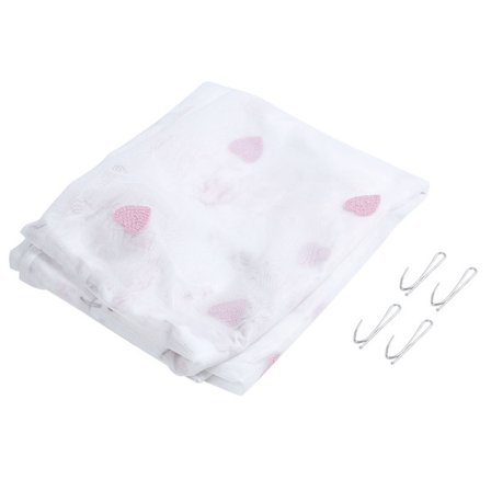 Tegneseriebroderede vinduesgardiner i voile til soveværelse, stue og køkken