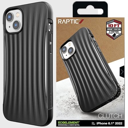 Raptic X-Doria Clutch Deksel iPhone 14 bakdeksel svart