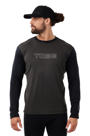 TOBE Ferox Merino Underställströja Jet Jet Black S
