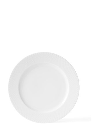 Rhombe Middagstallerken White Lyngby Porcelæn