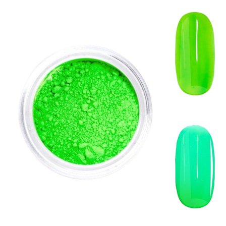 Neon pigment / pulver - Grön - 02