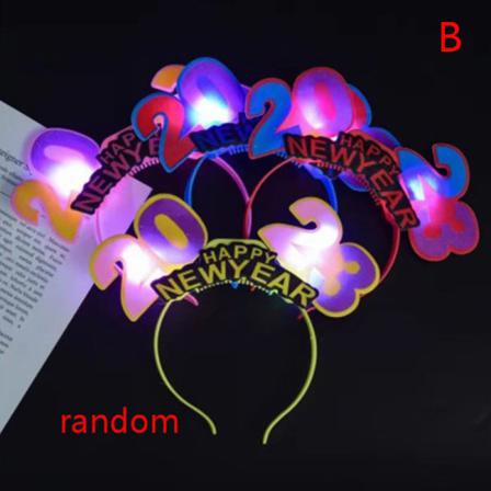 Christmas Led Light Up Flashing Headband 2023 Happy New Years