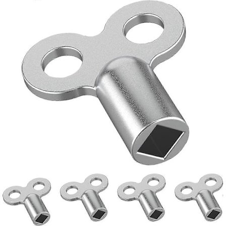 Set med 5 elementnycklar - Slitstarka elementnycklar i aluminium - Elementnycklar för många element - Praktisk elementnyckel för värmare