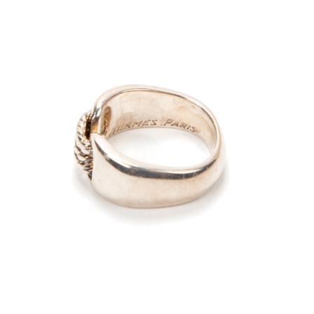 Hermès Vintage Pre-owned Rope 58 Ring , Grijs , Dames , Maat: ONE Size