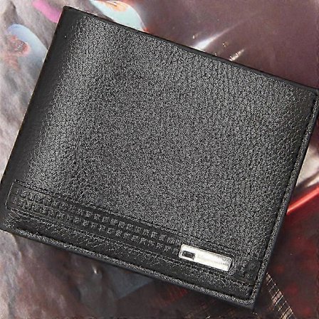 Herre Pung Sort PU Læder Flere Rum Casual Stor Kapacitet Møntpung Herre Kortholder Pung[D]