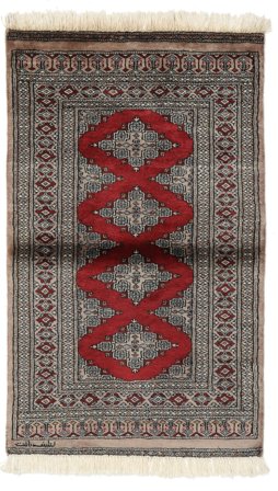 Pakistan Bokhara 3Ply Teppe 79X130 Svart/Brun Ull, Pakistan